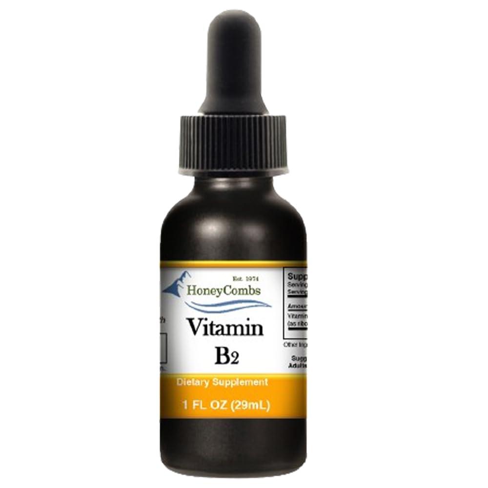 HoneyCombs HoneyCombs Vitamin B5 (Pantothenic Acid) Drops Liquid Vitamin B5 Extract 1Fl Oz. + Vitamin B2 (Riboflavin) Drops, 1 Fl Oz. + Vitamin B1 (Thiamine) Drops - Thiamine Vitamin B1 Extract, 1 Fl Oz.