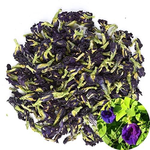 HUNCHAI HUNCHAI Butterfly pea Flowers Whole 500 g. Dried Herb 100% for Blue & Purple Drinks and Food Coloring