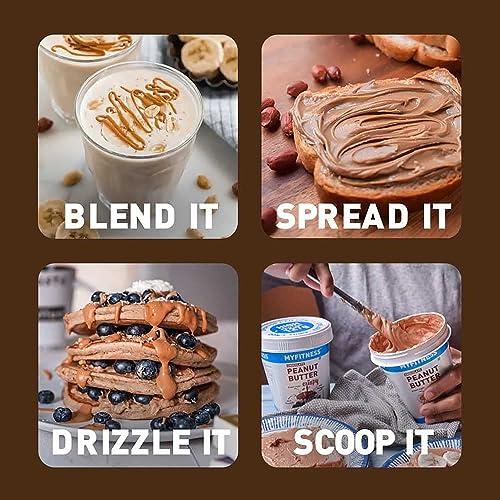 MYFITNESS PEANUT BUTTER MYFITNESS Peanut Butter Chocolate Crispy Non-GMO Gluten-free No Preservative All Natural Ingredient High Protein Made with American Recipe (17.9 Ounce)