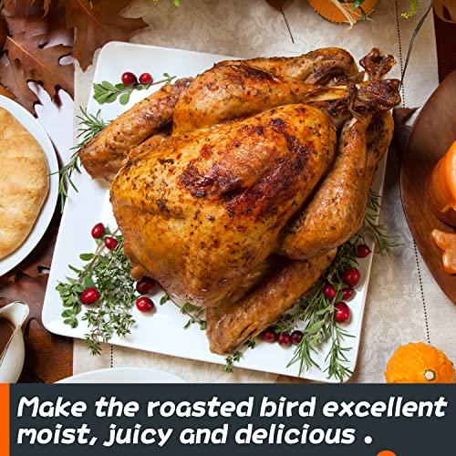 Venrothy Brining Bags for Turkey, 3 Pack, 26"×22", Extra Large Turkey brine bag Holds up 35lb, Thickened Brining Bag with 3 Cotton Strings, Double Zip-lock Seal Brine Bags for Turkey, Chicken, Beef, Pork, Ham