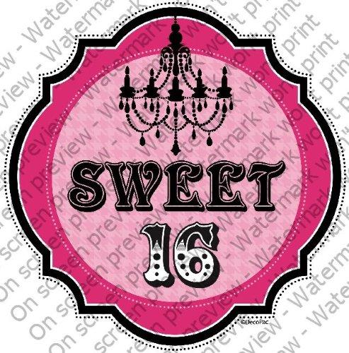 Art of Eric Gunty 1/4 Sheet ~ Sweet 16 Girl Birthday ~ Edible Cake/Cupcake Topper - D384