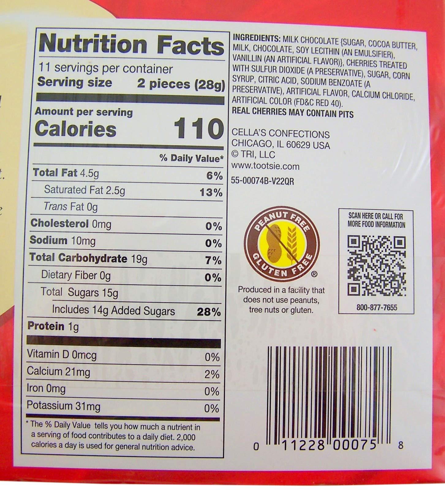 Cellas Delicious Cellas Delicious Cherry Covered with Real Milk Chocolate 22 Foil Wrapped Cherries 11 Oz
