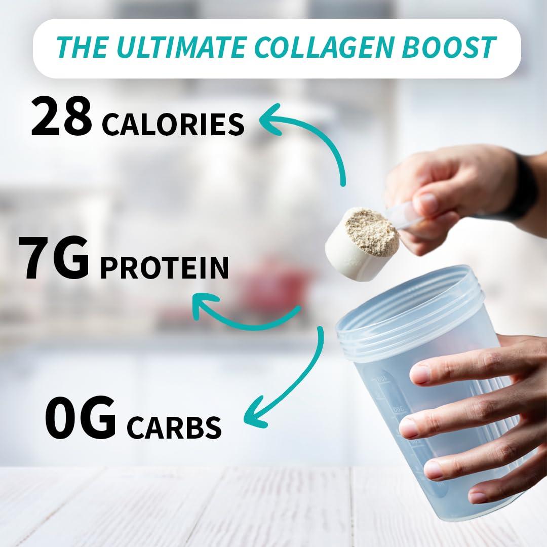 CB Supplements CB Supplements Unflavored Multi Collagen Protein Powder - Hydrolyzed Bovine Collagen Peptides, Albumen Protein, Hydrolyzed Marine Collagen Peptides