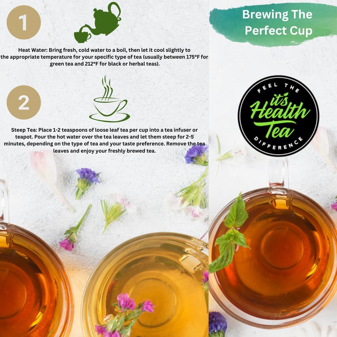 Its Health Tea Sleep Easy Herbal Tea (w/Chamomile, Lavender, Lemon Balm, Valerian Root, & Passion Flower) For A Good Nights Rest