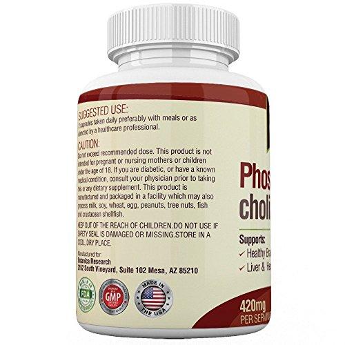 Botanica Research PhosphatidylCholine Complex an All-Natural Nootropic Formula for Brain Health, Liver & Cognitive Support - 60 Phosphatidyl Choline Capsules by Botanica Research
