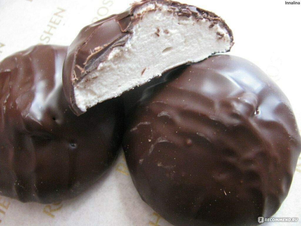 Udarnitsa Marshmallow Ice Cream Flavored Chocolate Covered \"Sharmel\" ZEFIR FREE GMO 250g