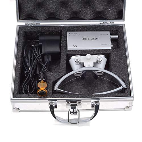 NSKI NSKI 2.5X Loupes Magnifer with 5W High Brightness LED Headlamp with Filter + Aluminum Box (Silver)