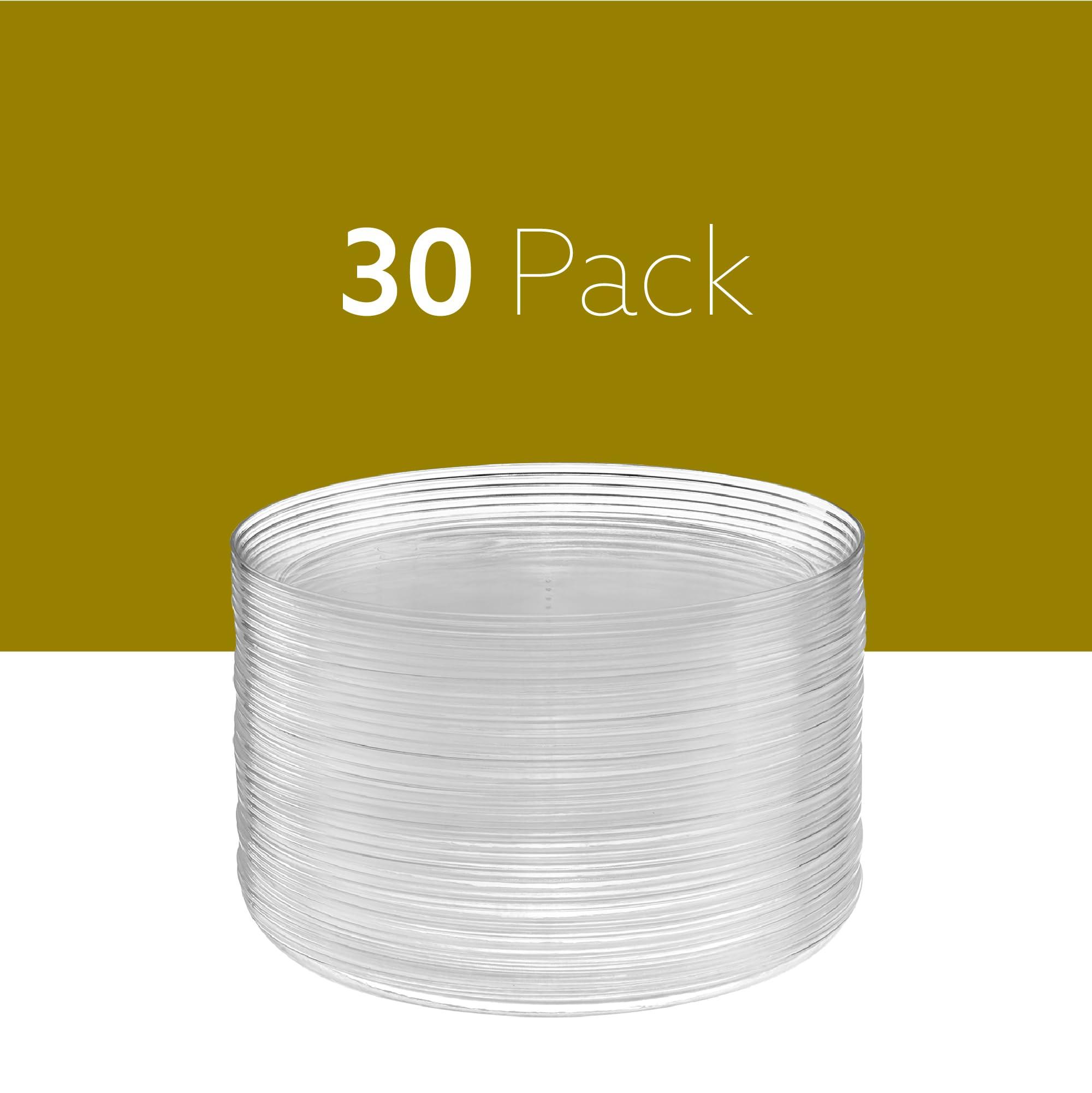 PLASTICPRO PLASTICPRO Plastic Party Plates Edge Collection Premium heavyweight Elegant Disposable Tableware Dishes (Clear, 6.3\'\' INCH PLATES)