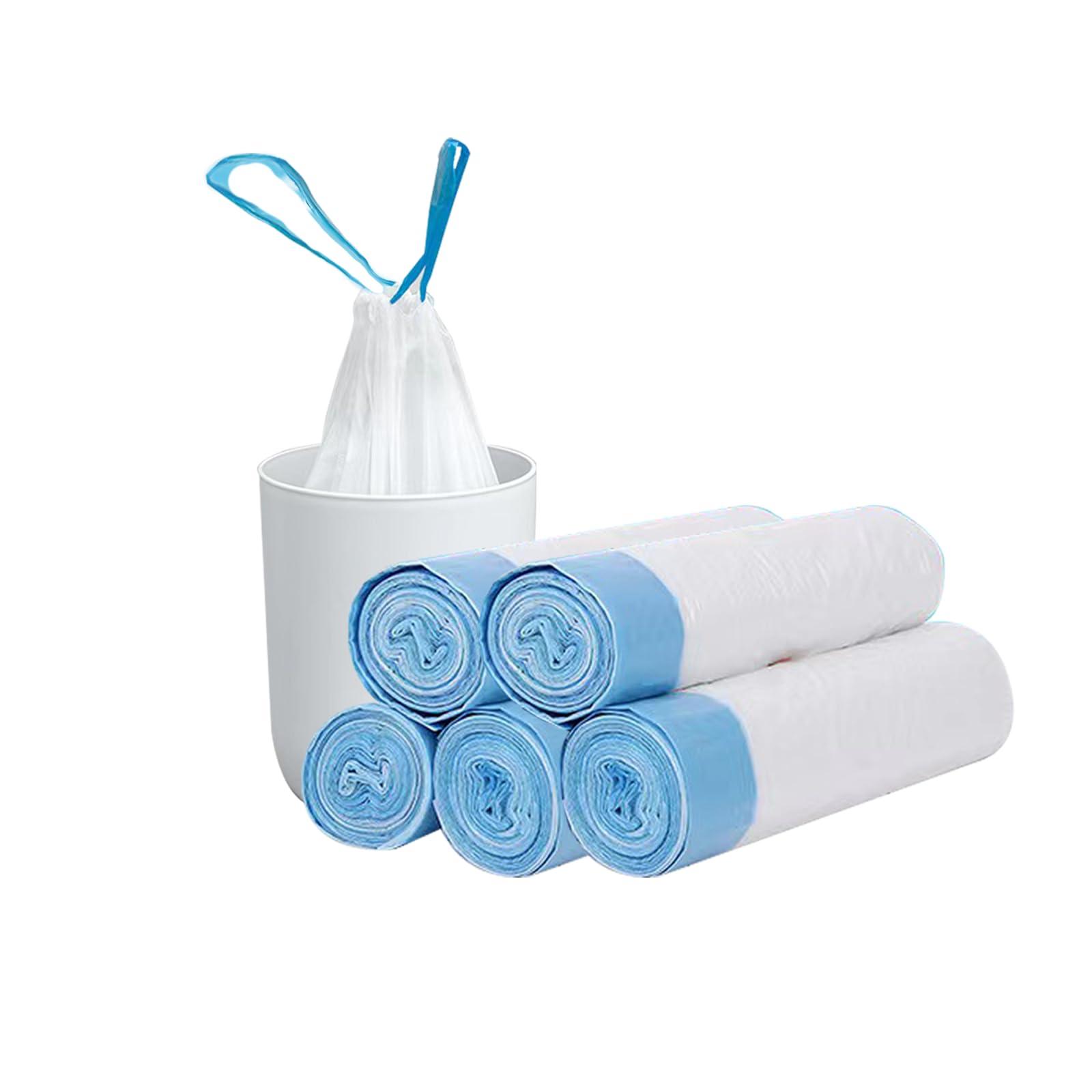 HUAPPNIO Garbage Bags, Small Drawstring Bin Bags 12L 45x50CM 75 PCS (Regular bagged)