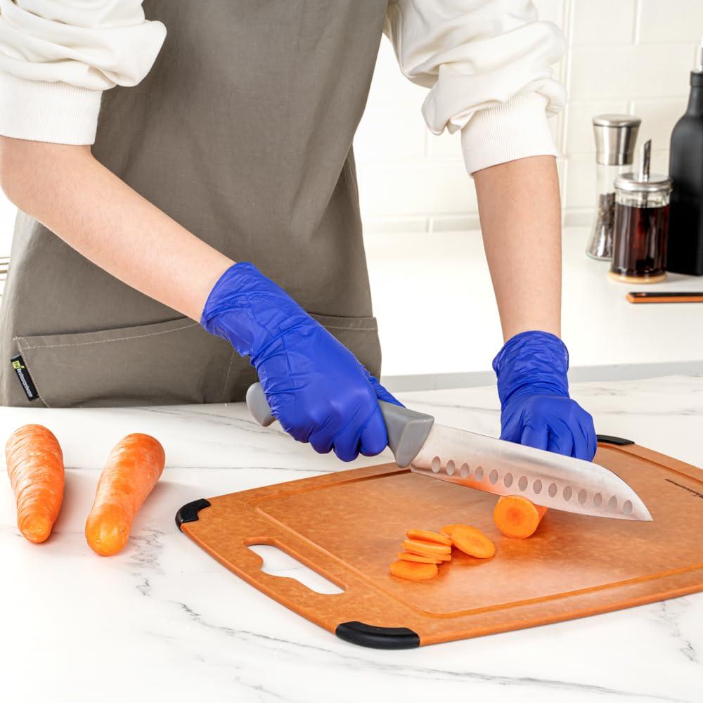 Restaurantware Restaurantware LOW DERMA Medium Nitrile Gloves 1000 Disposable Hypoallergenic Gloves - FDA Compliant No Powder And No Latex Blue Non-Sterile Gloves Low Dermatitis Potential