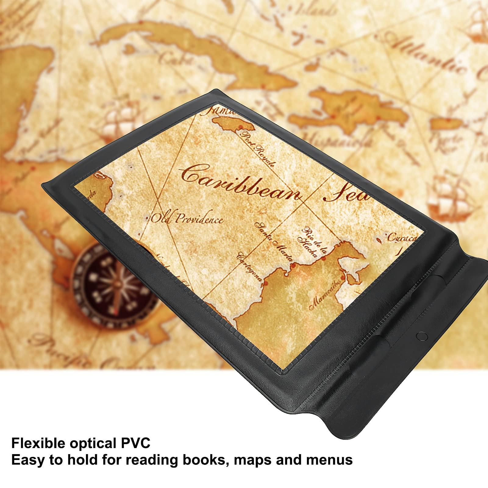 Yinhing Visual Aids for Macular Degeneration,A4 Magnifier Reading Large Sheet Magnifying Glass Reading Aid for Books Menus Newspapers for Reading Small Fonts, Low Vision Seniors, Macular Degeneration
