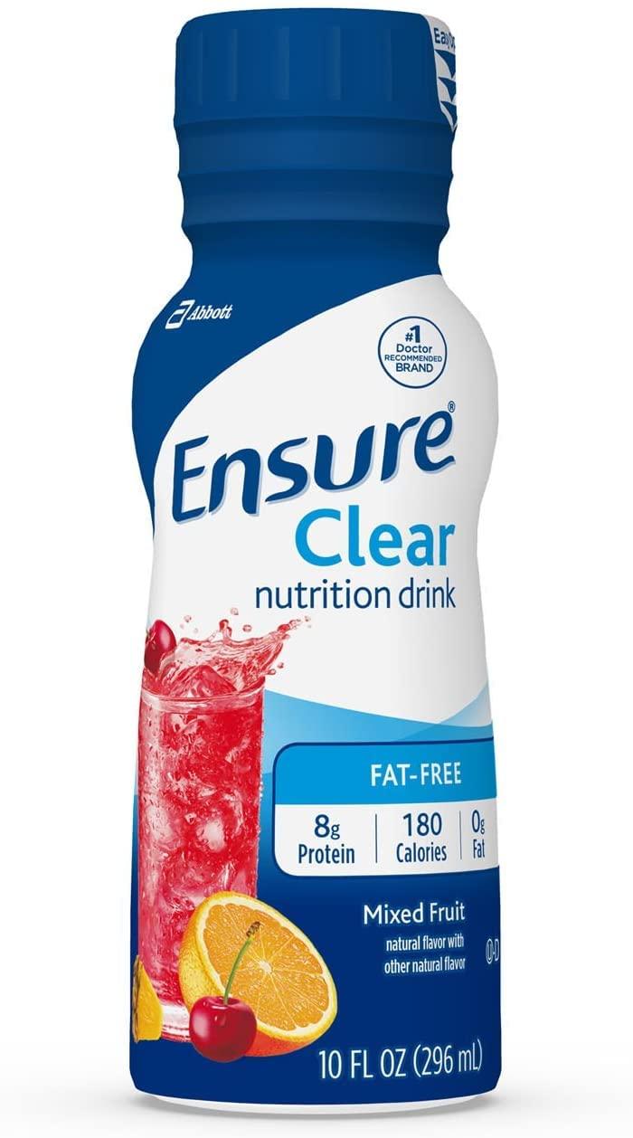 Ensure Clear Ensure Clear Mixed Fruit Nutritional Drink | 8g Protein, 15 Vitamins & Minerals | Ready-to-Drink | Refreshing Taste | 10 fl oz -12 Pack*