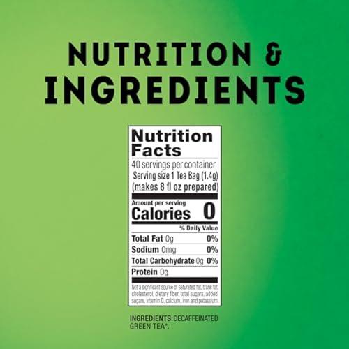 Lipton Lipton Decaf Green Tea Bags, Unsweetened Teabags for Hot or Iced Tea with Caffeine and Flavonoids, 240 Total Bags (40ct - Pack of 6)