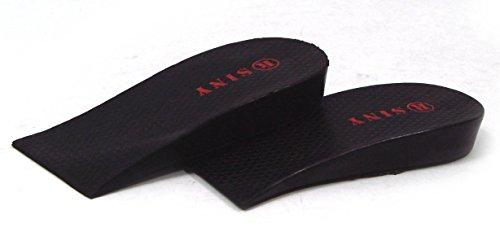 siny SINY® 0.8 inches Shoe Insoles for Women and Men Height Increase Heels Pad Air Cushion Black Lift Kit