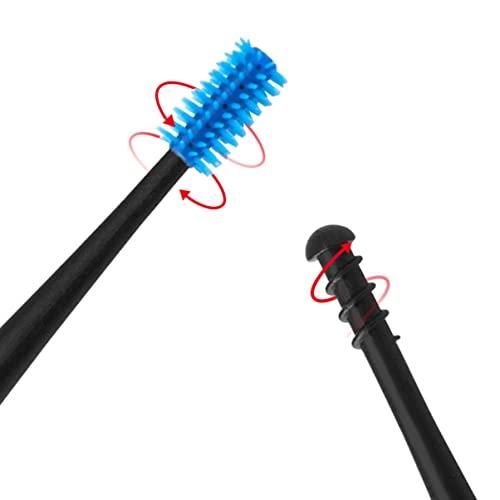 Healifty 9 pcs Silicone Earpicks Spiral and End Men Pick Tool Remover Women Double-Ended Earwax Double Massage Mixed Double-end Color for Adults Spoon Removal Wax Soft