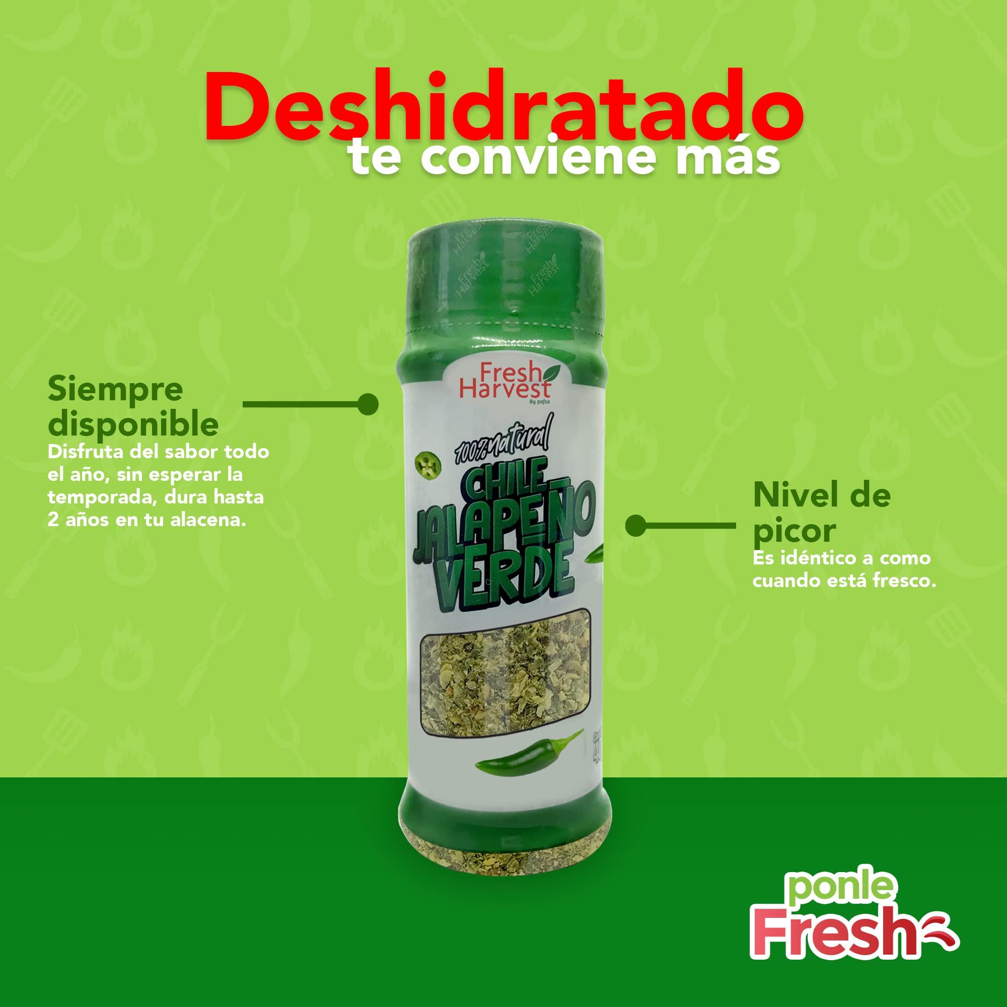 Fresh Harvest By Pafsa Ground Green Jalapeo Chile 40g (0.08 lb) | Box With 30 Pieces | Fresh Harvest