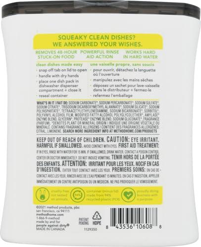 Method Method Dishwasher Detergent Packs, Lemon Mint, 30 count
