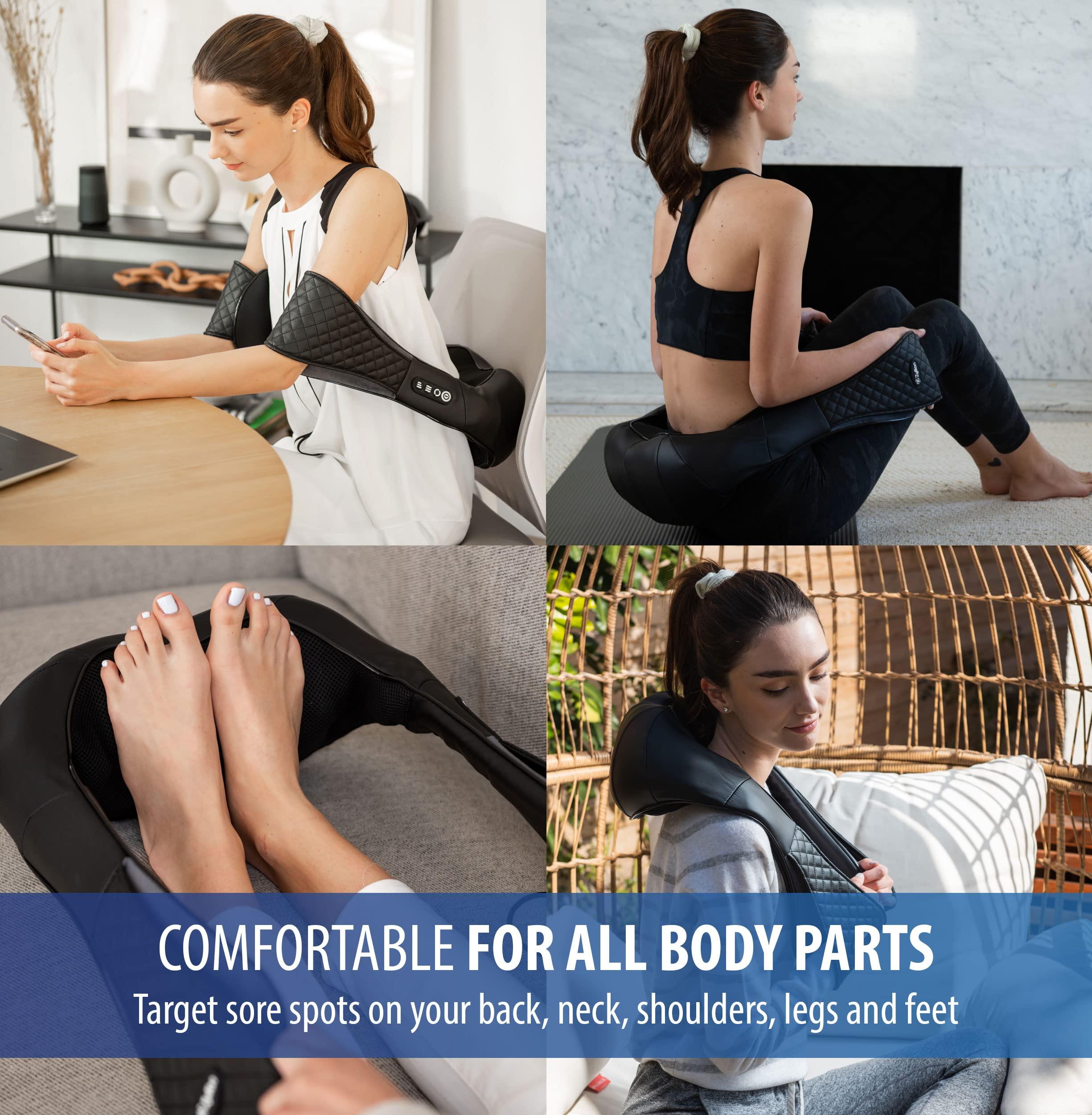 Zyllion Zyllion Shiatsu Back Massager (Black) and Shiatsu Neck Massager (Black) Bundle