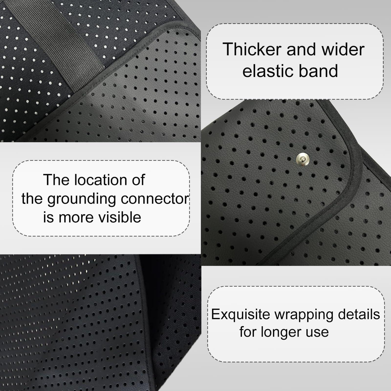 NIULAFR Grounding Mat for Bed,Grounding Pad for Sleep, Improve Sleep, Pain and Stress Relief, Anti-Slip PU Leather Grounding Healthy Therapy Mattress at Home, Office, Work with Grounding Cord(54x78 Inch)