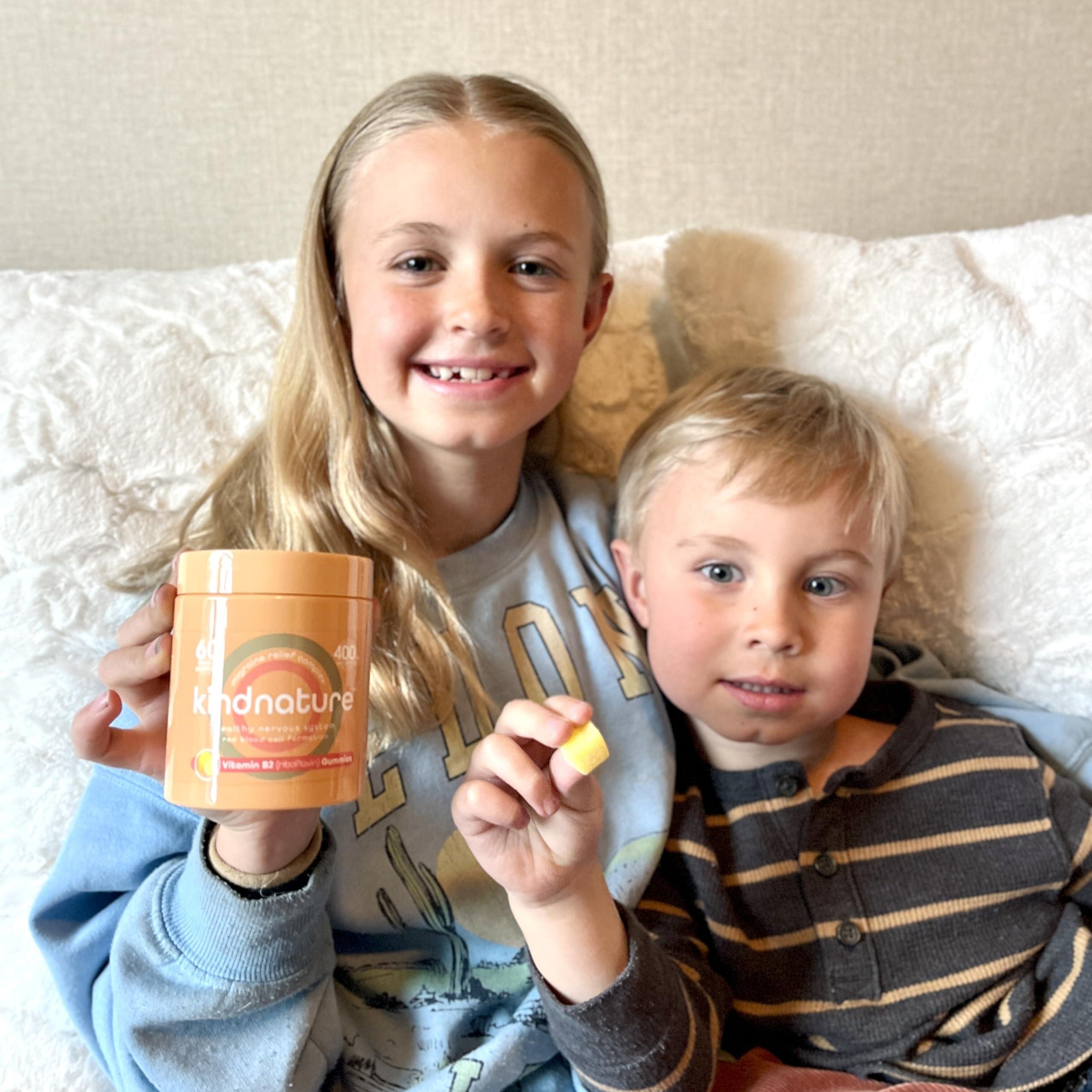 kindnature Kind Nature Vitamin B2 Gummies - Riboflavin 400mg Supplement for Kids & Adults - Non-GMO, Soy & Gluten-Free, Vegan Chewable Gummies (30 Day Supply)