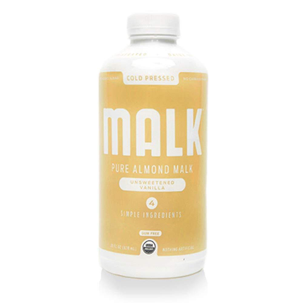 MALK MALK Unsweetened MALK, Vanilla Almond, Non Dairy, SOY & Dairy Free, Lactose Free, 28 oz, (Pack of 6)