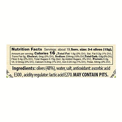 Giusto Sapore Giusto Sapore Italian Olives - Castelvetrano Pitted - Premium Gourmet GMO Free - Imported from Italy and Family Owned - 19.4oz.