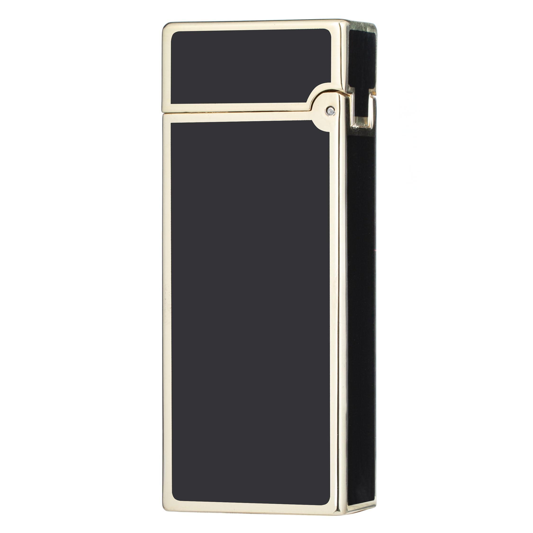 RUIXI Antique Type Classic Soft Flame Kerosene Lighter Fluid Refillable Lighter, Gifts for Men (Gold Black)