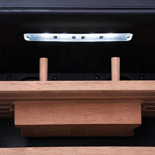 NewAir NewAir x Boveda 500 Count Electric Humidor, Spanish Cedar Shelves with Temperature Control, Cigar Humidor Box with Built-In Boveda Humidity Control in Stainless Steel
