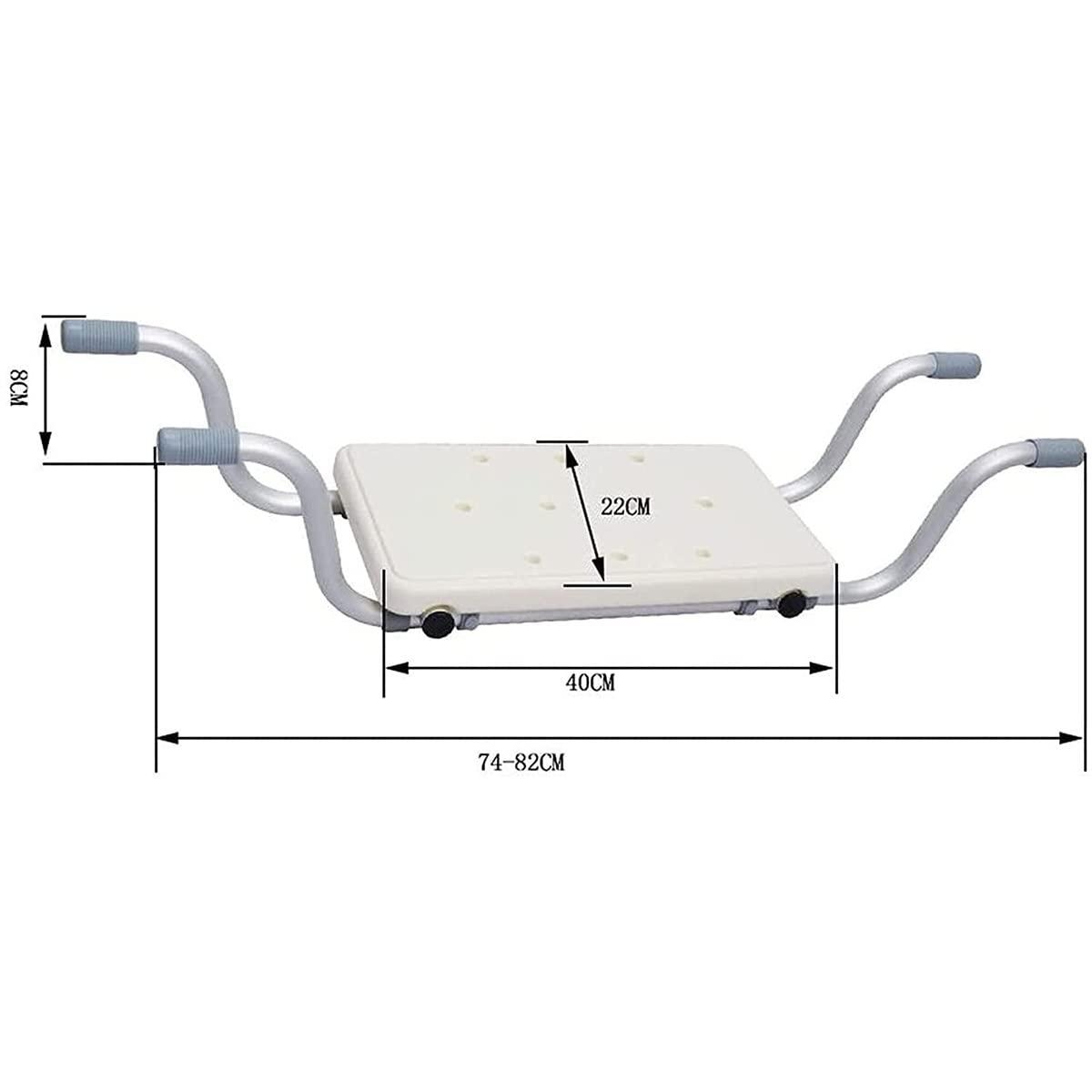 vijian Shower Chair Bath Seat, Aluminum Stool Transfer Bench SPA Bathroom Bathtub Chair Home No-Slip Safety Disabled Bathing Aid