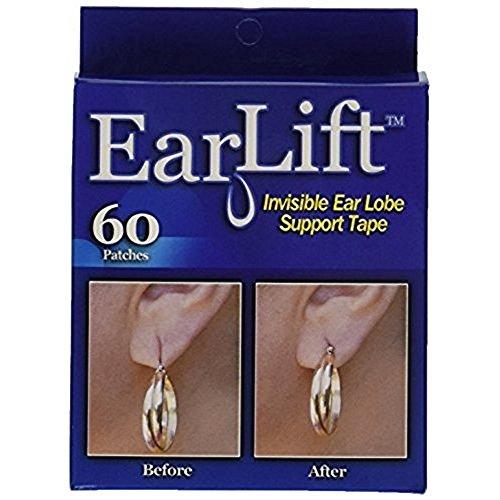 TVTime Direct Earlift Invisible Ear Lobe Support Solution Support Peel & Press for Pierced Ears As Seen On Tv- 180 Count