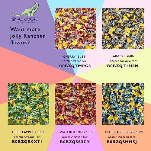 Snackivore Green Apple Jolly Ranchers Hard Candy Bulk 5lb Bag, Jolly Rancher Green Apple Candy by Snackivore.