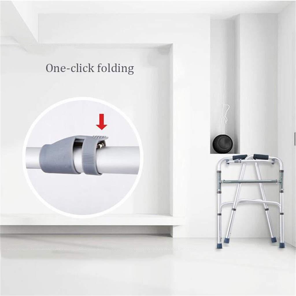 LIYIN- Walker Ultra Narrow Light Weight Walking Frame Height Adjustable and Ergonomic Handle for Elderly and Disabled-Adjustable Height - Medium