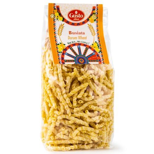 GUSTO ETNA Busiata Pasta, Spiral Pasta (500 gr), Artisan Italian Pasta, Busiate Pasta, Product of Italy, Non GMO, by Gusto ETNA