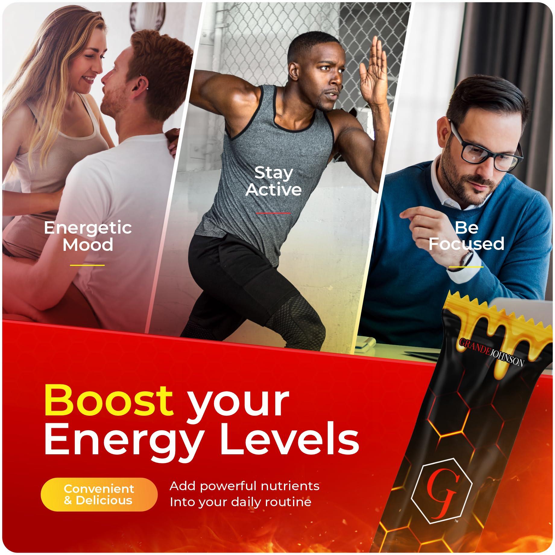 Grande Johnson Grande Johnson - Nektyr - Organic Premium Natural Pure Honey with Jelly Bee Pollen - Pack of 3