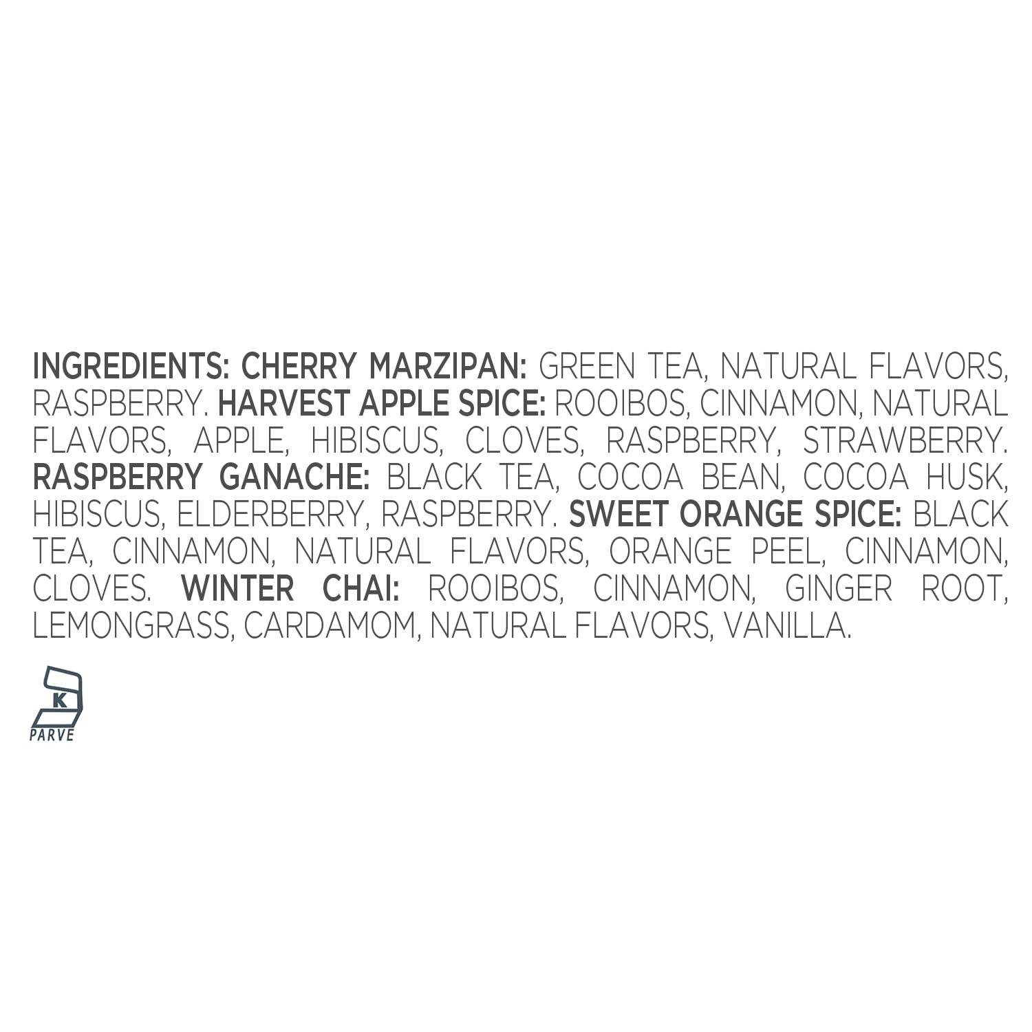 Tea Forte Tea Forte Warming Joy Gift Set, Holiday Spice Tea Sampler with 10 Pyramid Tea Infusers in Petite Presentation Gift Box, Organic Tea Bags Variety Pack