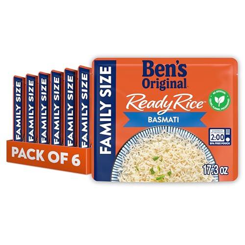 BEN'S ORIGINAL BEN'S ORIGINAL READY RICE Basmati Rice, Family Size, 17.3 OZ Pouch (Pack of 6)