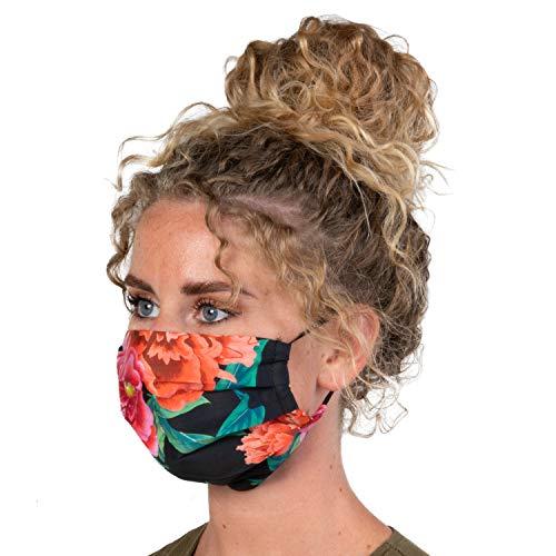 Medi+Sons Supply Medi+Sons Supply Washable 3 Layer Designer Women's Face Mask Covering, Designer Floral and Animal Patterns, 3 Pack