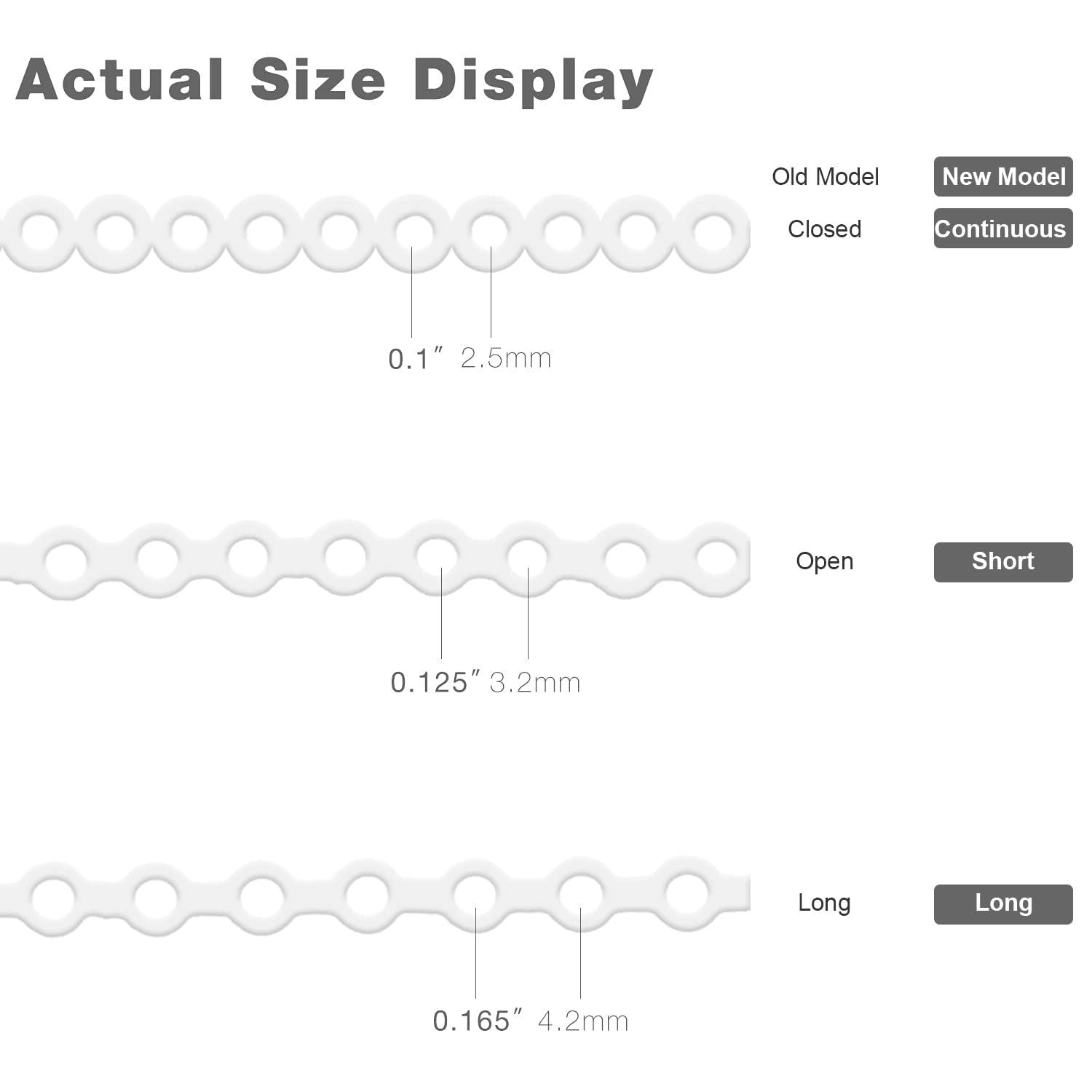 faruijie faruijie Colourful Elastic Power Chain for Braces Dental Orthodontic Powerchains 3 Sizes Ortho Rubber Band(Short,Red 4#)