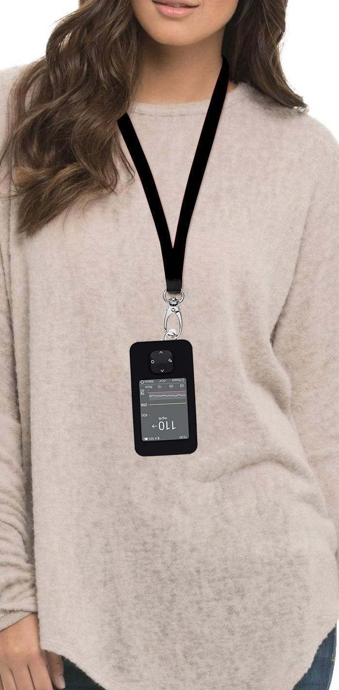 SNK Silicone case for Dexcom G7 & G6 Receiver (Includes Lanyard + Lanyard Patch + Screen Protector) (Pink)