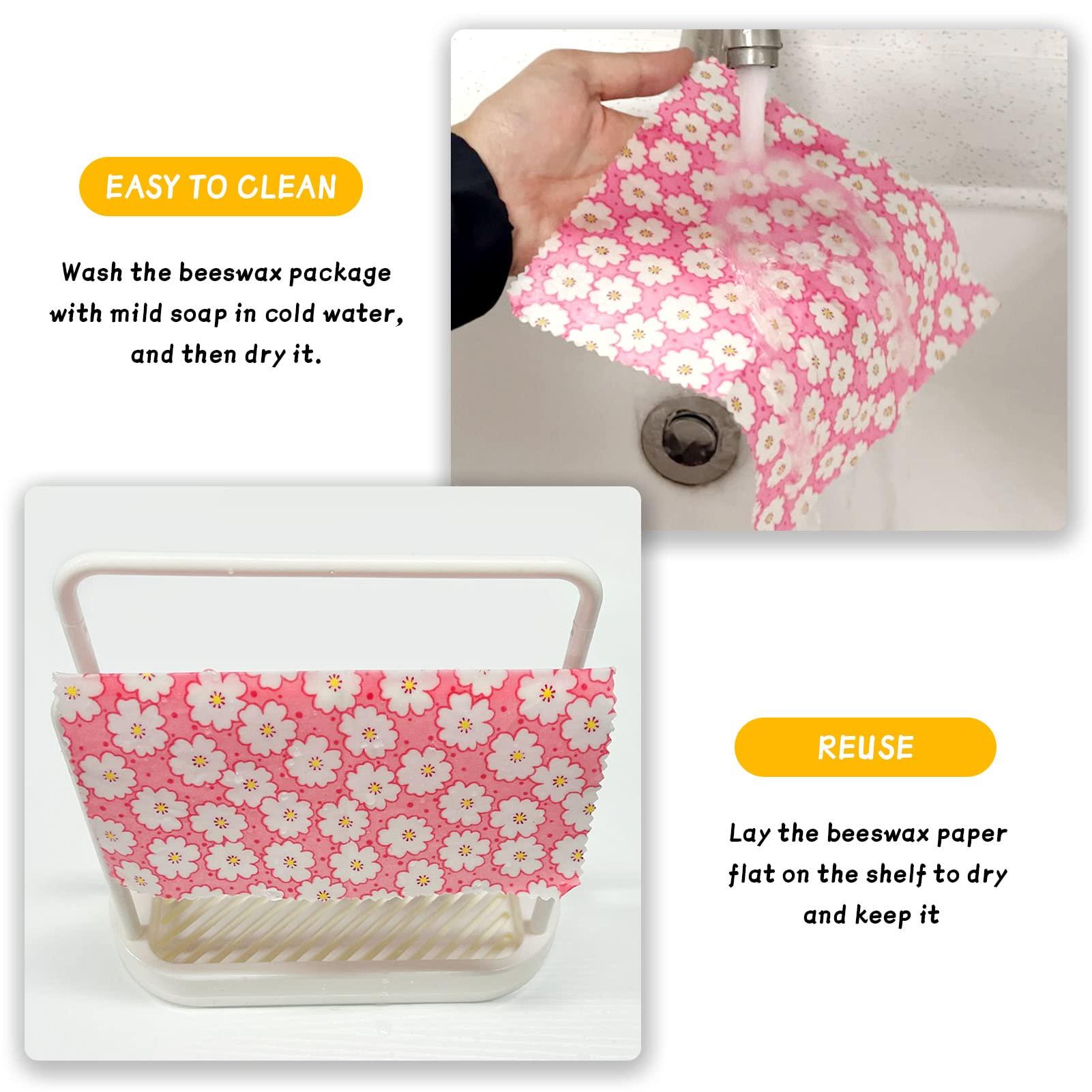 WDG Reusable Beeswax Wrap - 9 Pack, Beeswax Wraps for Food, Eco-Friendly Beeswax Food Wrap, Organic, Sustainable, Biodegradable, Zero Waste, Plastic-Free Food Storage (1L Orange | 3M Lemon | 5S Pear)