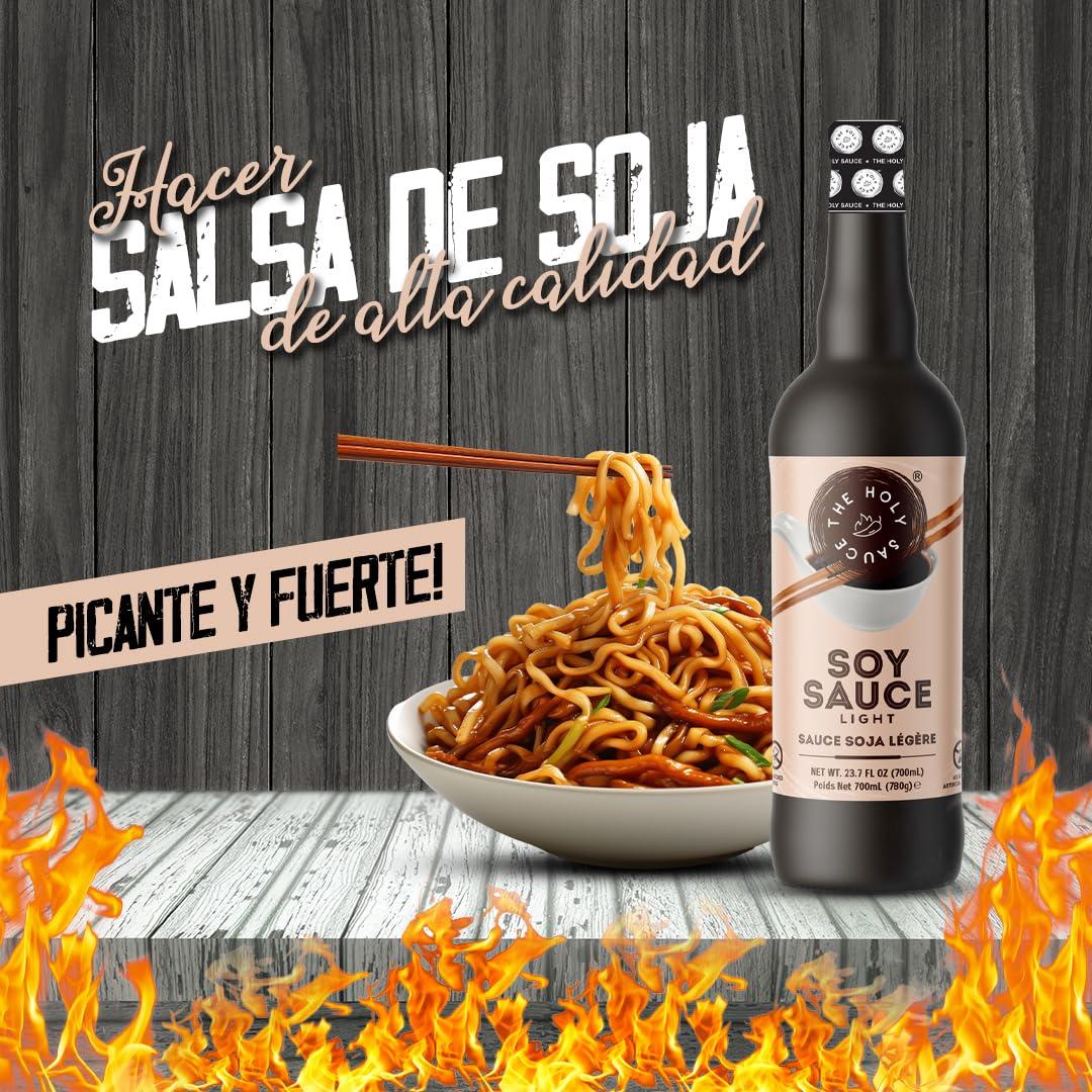 The Holy Sauce Light Soy Sauce 700mL - No MSG, No Added Artificial Flavors