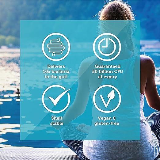 Genuine Health Genuine Health Probiotics, 50 Billion CFU, Daily Care, 15 Diverse Strains, Soy Free, Gluten Free, Vegan Delayed-Release Capsules for Advanced Gut Health (60 count)