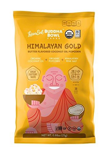 Lesserevil LesserEvil Organic Popcorn, Himalayan Gold, .88 Ounce, 18 Count