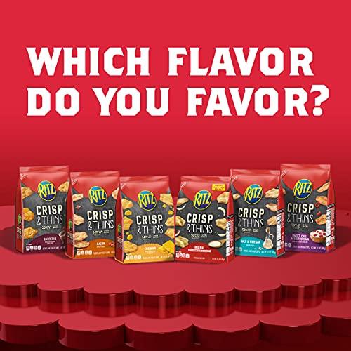 Ritz Ritz Crisp and Thins Cream Cheese and Onion Chips, 7.1 Oz