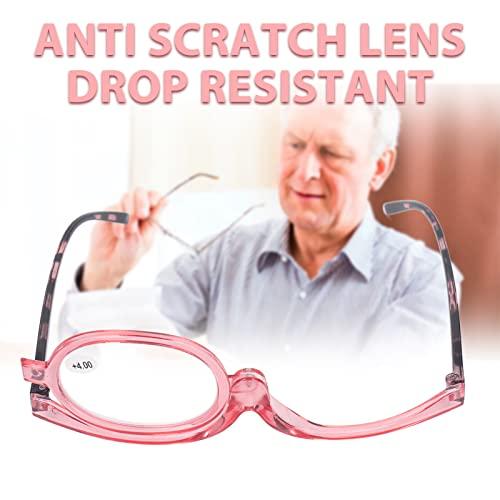 Yinhing Magnifying Makeup Glasses, Folding Cosmetic Reading Glasses, Flip Down Lens, Eye Makeup Glasses for Women (+3.50)