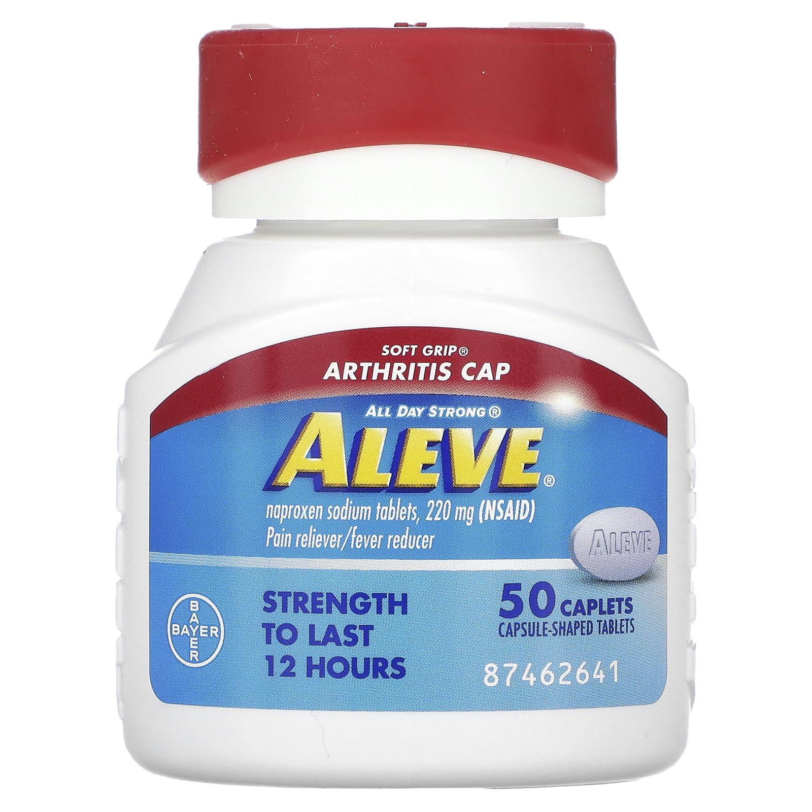 Aleve Aleve, All Day Strong Caplets Soft Grip Arthritis Cap Pain Relieve/Fever Reducer, 50 Count