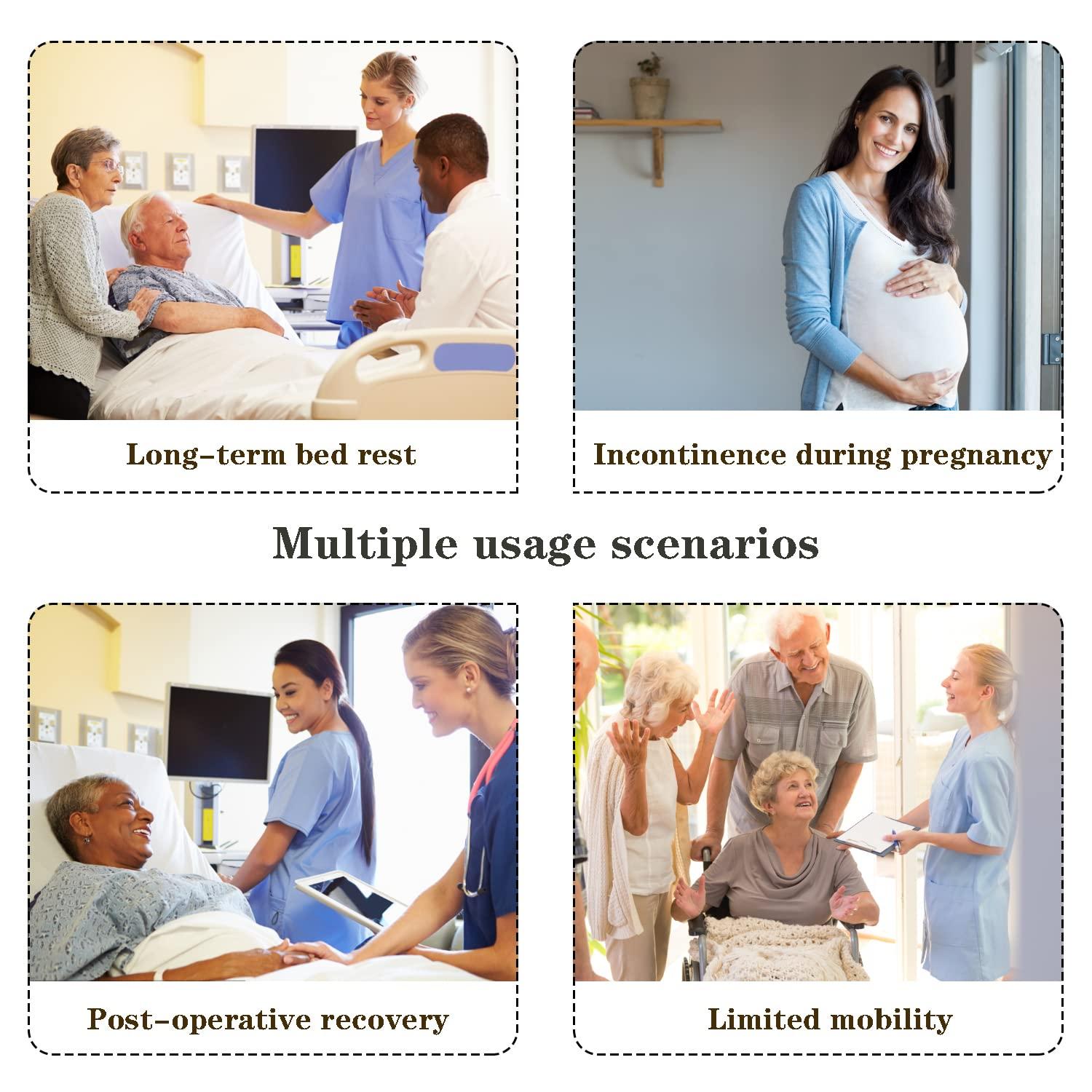 Lmaray Pull On Style Adult Cloth Diaper for Women, Reusable Nappy Washable Elderly Incontinence Care Protection Nappies Underwear for Women, Repeatedly Washing Leak-Proof Safety Pants (35-49 inch Waist)