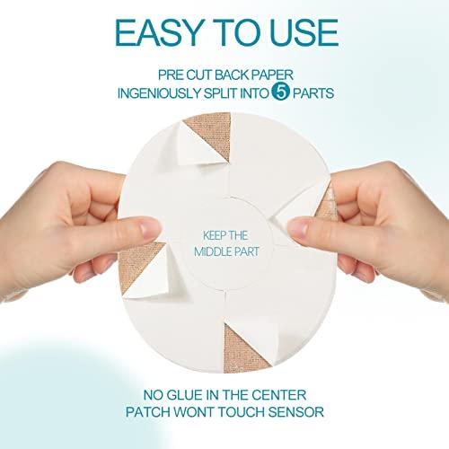 lurexes Adhesive Patches for Abbott Freestyle Libre and for Medtronic Guardian Sensor Waterproof and Sweatproof CGM Sensor Patches Continuous Glucose Monitor Protection Cover for 10-14 Days (24 Pack, Oval)