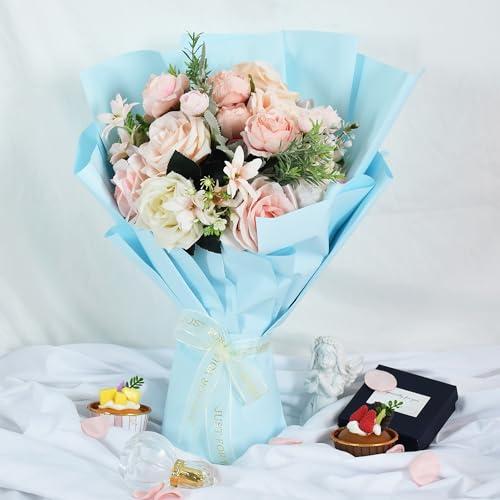 BEISHIDA BEISHIDA Light Blue Wrapping Paper Matte Solid Color Gift Wrapping Paper Roll Waterproof Floral Wrapping Paper,Packing Paper for Birthday,Valentine\'s Day,Christmas,Graduation (22.8in X 32.8ft)