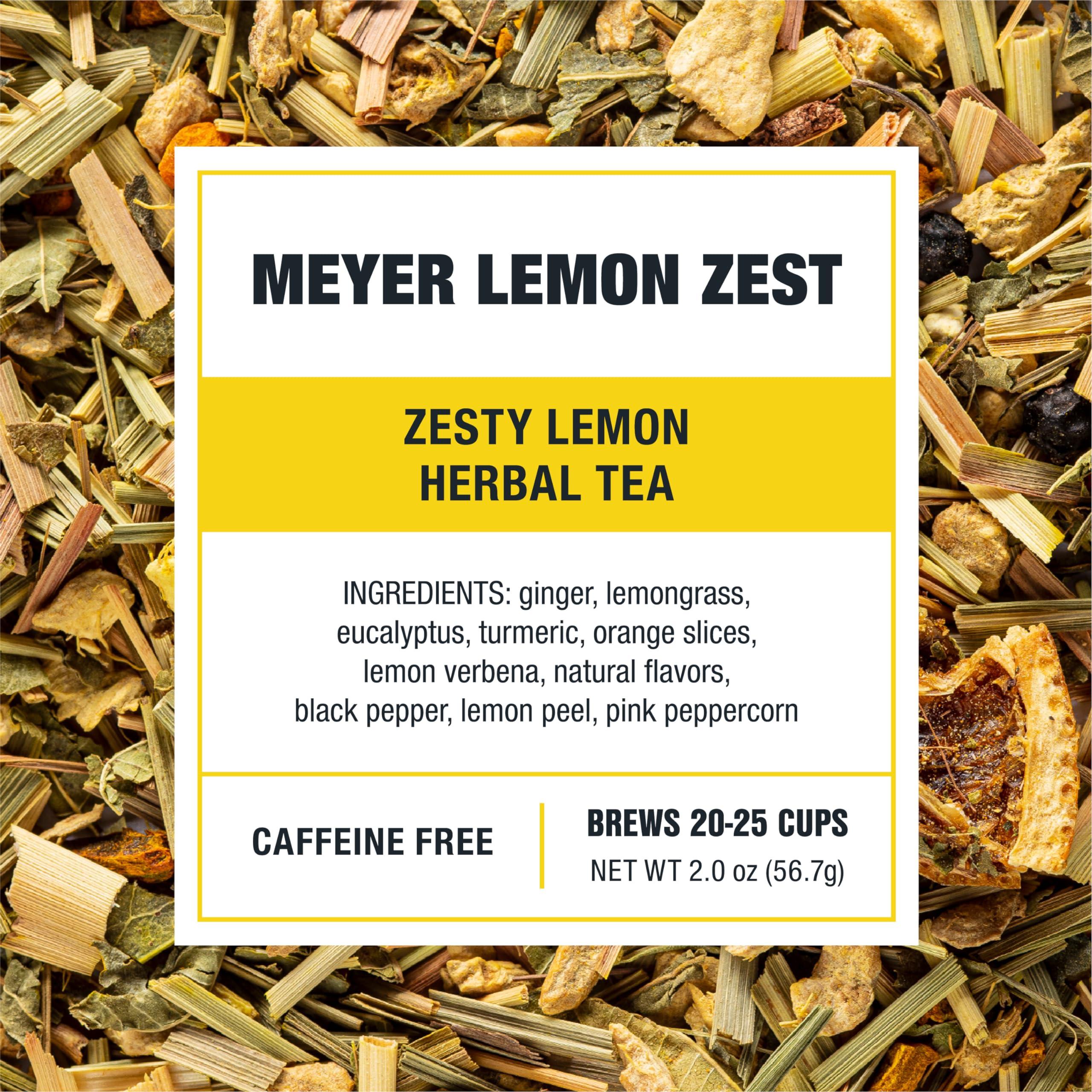 Tiesta Tea Tiesta Tea - Meyer Lemon Zest | Zesty Lemon Herbal Tea | Premium Loose Leaf Tea Blend | Caffeine Free Herbal Tea | Make Hot or Iced & Up to 25 Cups - 2 oz Resealable Pouch